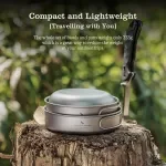 Ultralight Titanium Camping Plate & Bowl Set – Compact Outdoor Cookware