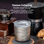 Ultralight Double-Walled Titanium Cup with Lid – 7 oz Coffee, Tea & Wine Mug