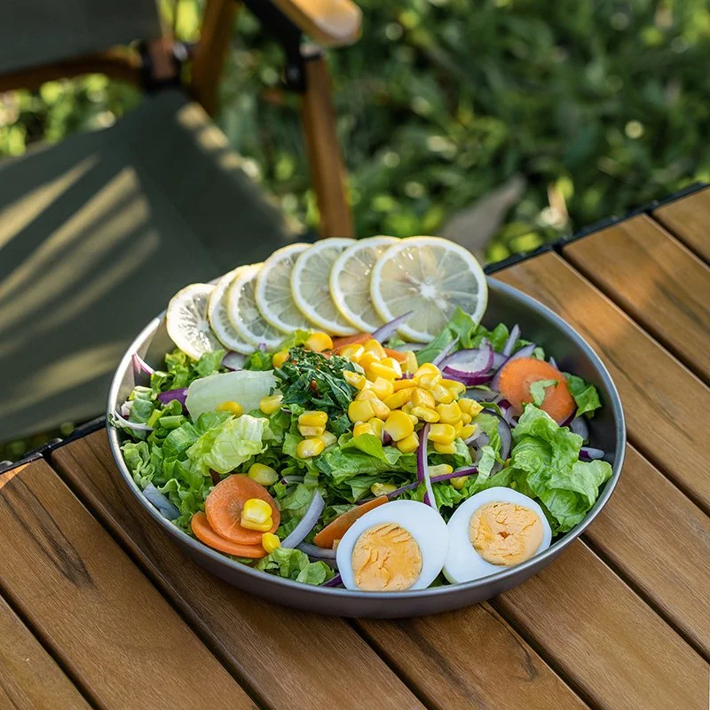 Lightweight Titanium Camping Dinner Plates – Stackable Outdoor Tableware