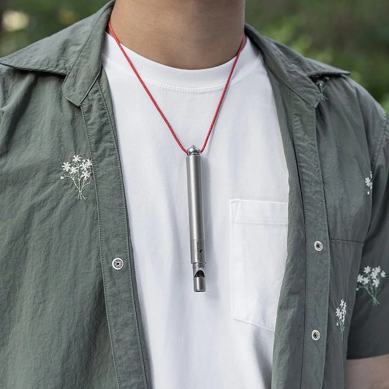 4-in-1 Titanium Emergency Survival Whistle Tool