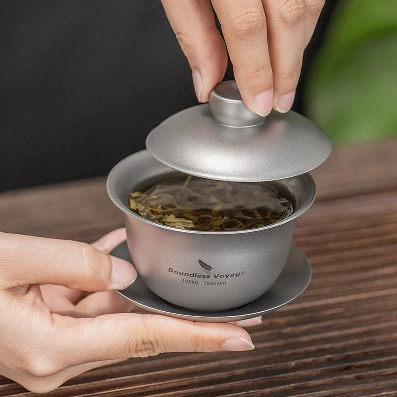 Double-Walled Titanium Gaiwan Tea Cup