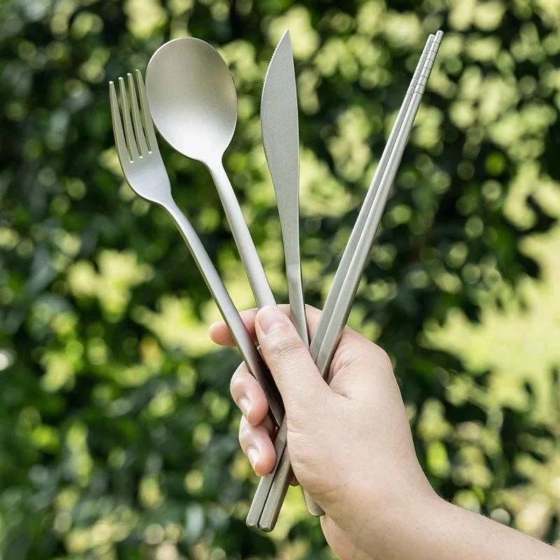 Ultralight Titanium Camping Utensil Set