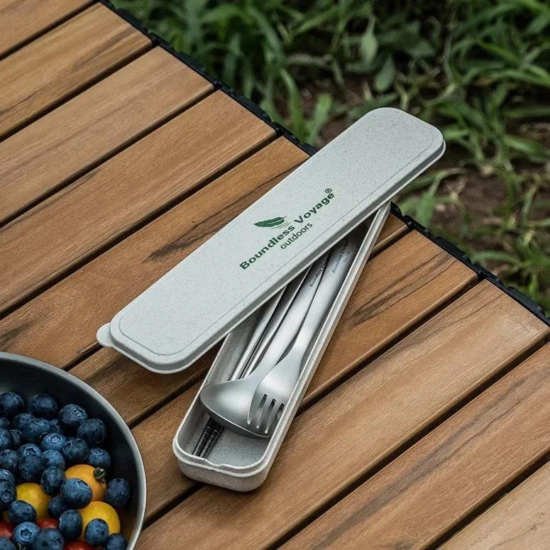 Ultralight Titanium Camping Cutlery Set