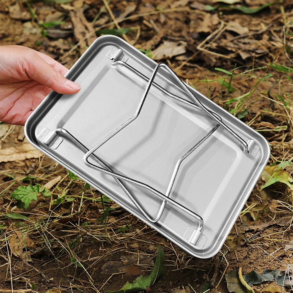 Ultralight Foldable Titanium Mini Table & Grill for Camping and Outdoor Use
