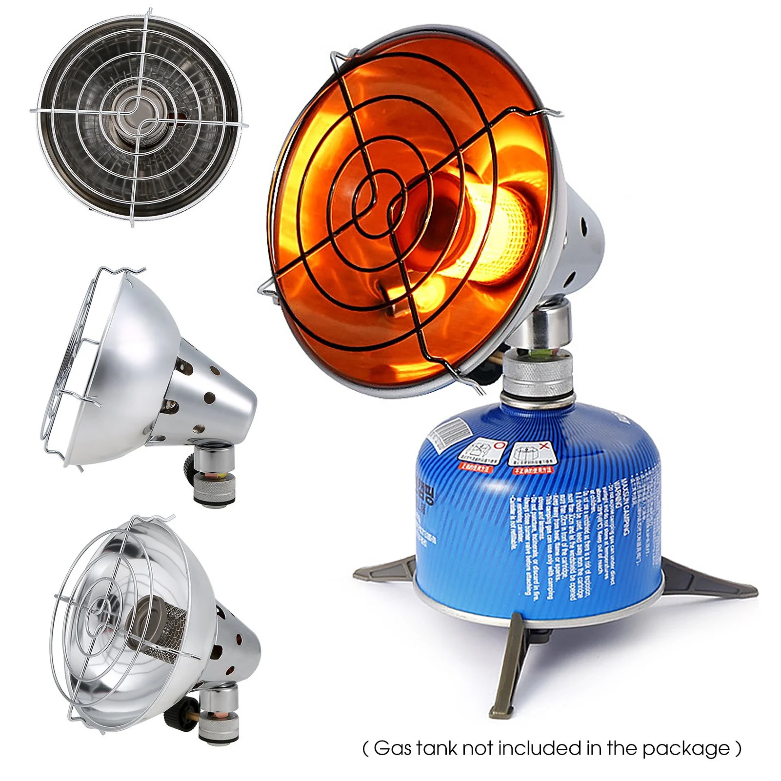 Portable Outdoor Gas Heater with Emergency Blanket and Clips