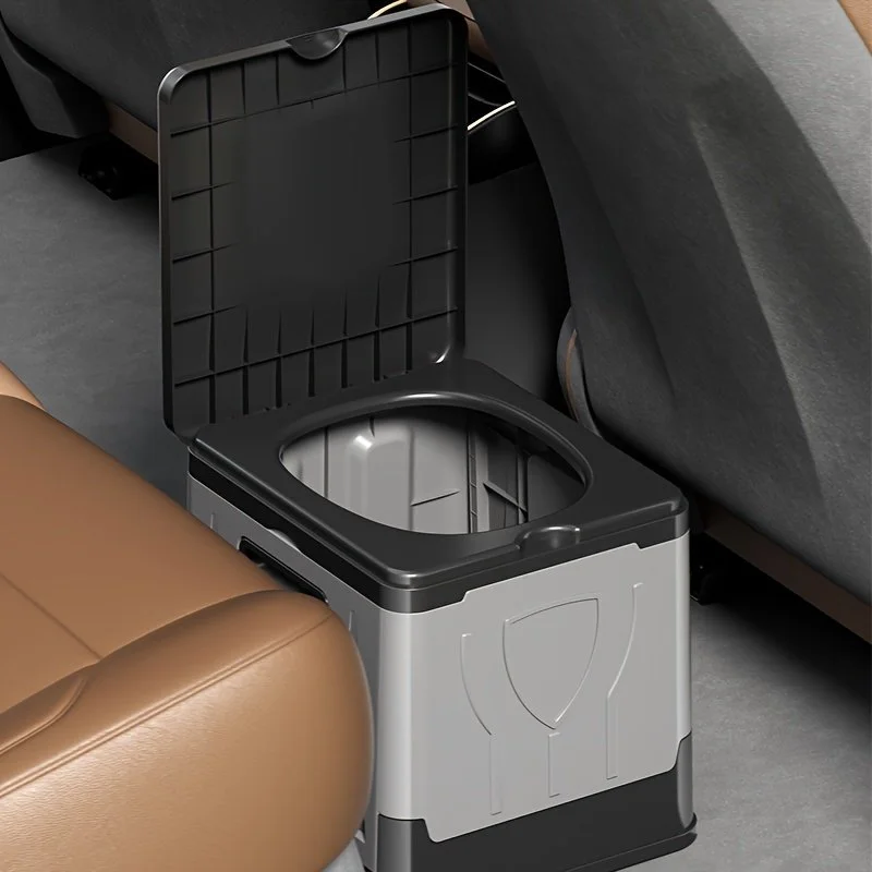 Extra-Large Portable Folding Toilet with Lid