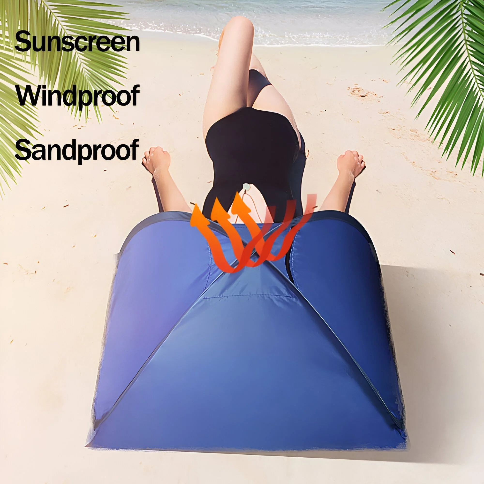 Automatic Pop-Up Beach Tent Sun Shelter UPF50+ Quick Set Outdoor Canopy
