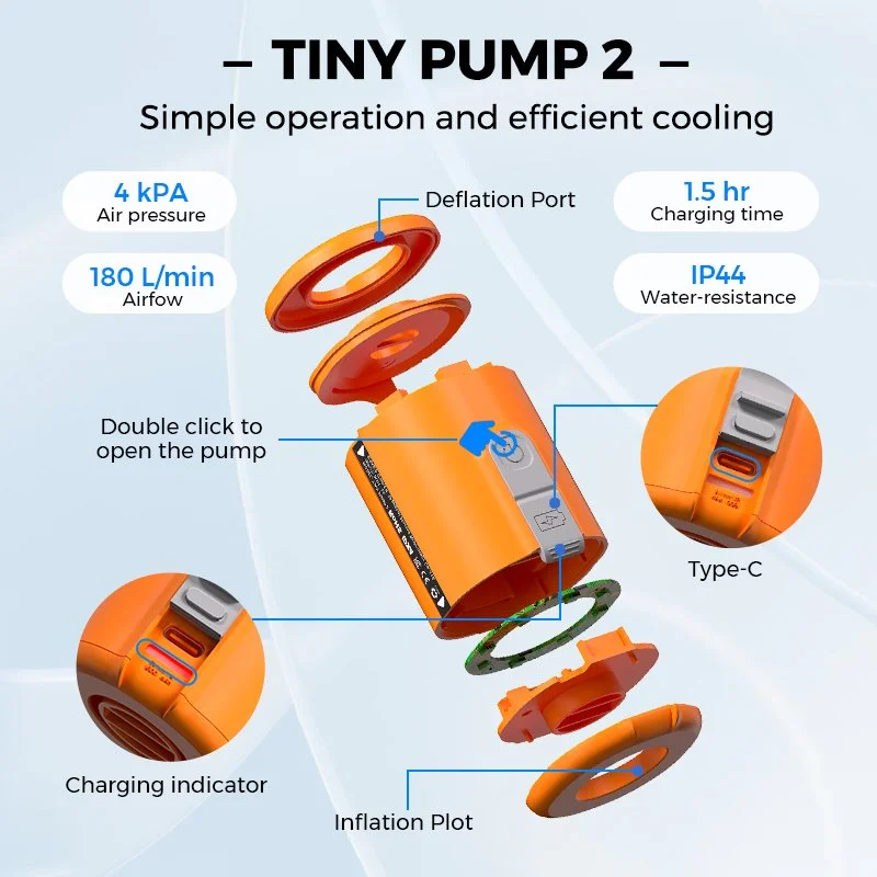 Mini Electric Air Pump – Ultra-Compact 4kPa Inflator & Deflator for Outdoor Use