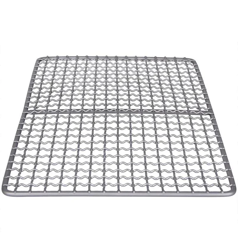 Portable Titanium Camping Grill Mesh with Stainless Steel Hanging Chain
