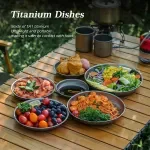 Ultra-Light Titanium Plates Set for Camping, Home, Outdoor & Travel Use