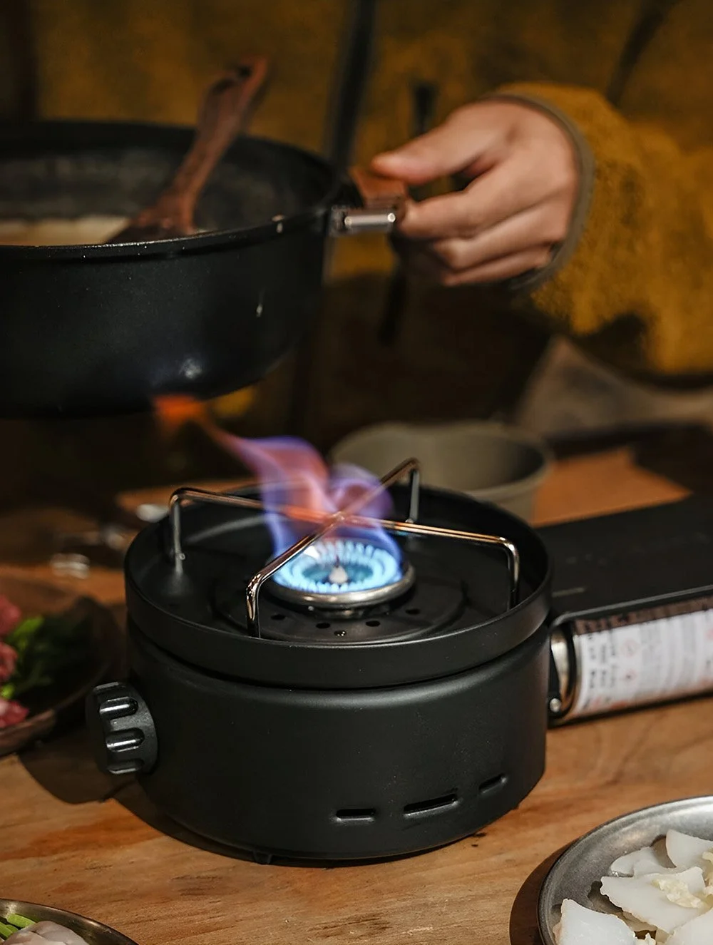 Folding Windproof Portable Gas Stove for Camping and Outdoor Cooking