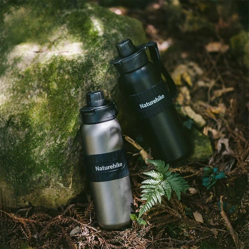 600ml Titanium Insulated Water Bottle for Camping, Hiking and Sports