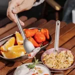 Ultra-Light Titanium Spoon & Spork Set – Reusable Outdoor Camping Utensils