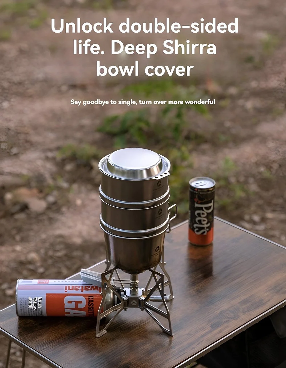Stainless Steel Deep Fry Pan Lid & Bowl Cover for Outdoor Cooking