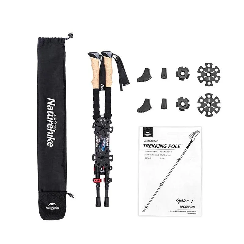 Lightweight Carbon Fiber Collapsible Trekking Poles – Telescopic Hiking Sticks