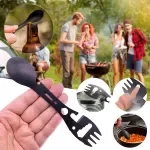 Outdoor Camping Multi-Tool: Fork, Spoon & Bottle Opener – Lightweight & Durable