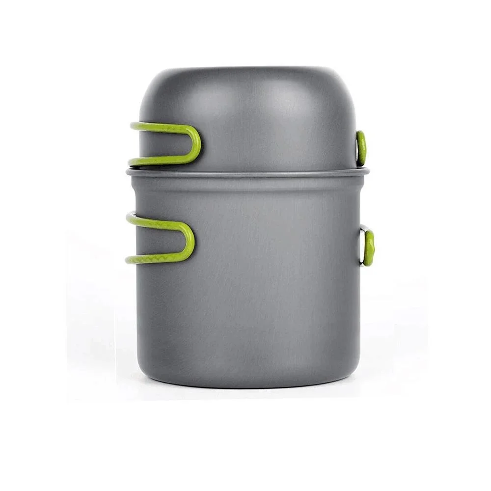Ultralight Camping Cookware Pot Set - Foldable, Non-Stick, Outdoor Tableware