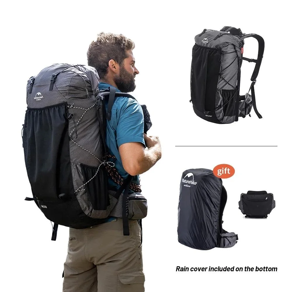 Large CapacityHiking and Camping Backpack with Rain Cover