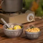 Ultra-Lightweight Titanium Double Wall Bowl – 17oz/27oz for Camping & Travel