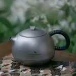 Ultralight Titanium Teapot & Tea Set 13oz Mini Kettle with Filter for Camping