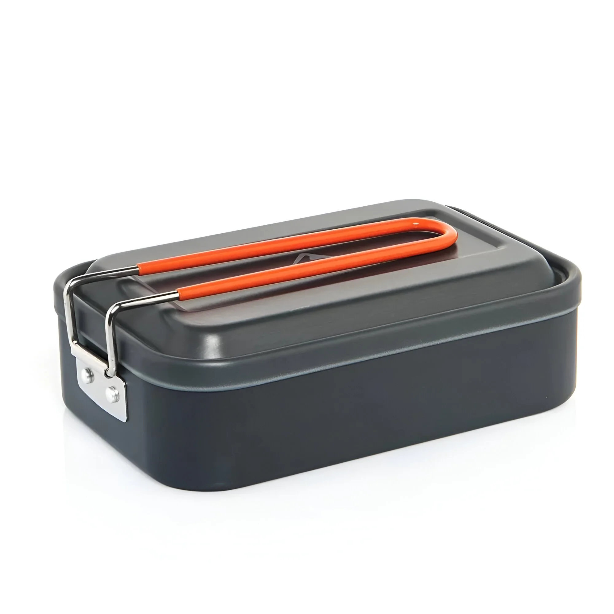 Lightweight Aluminum Camping Lunch Box Pot with Mesh Bag for Outdoor Cooking