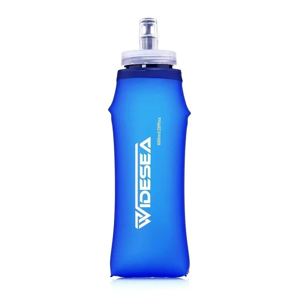 Collapsible 600ml Soft Water Bottle with Bite Valve for Outdoor Sports