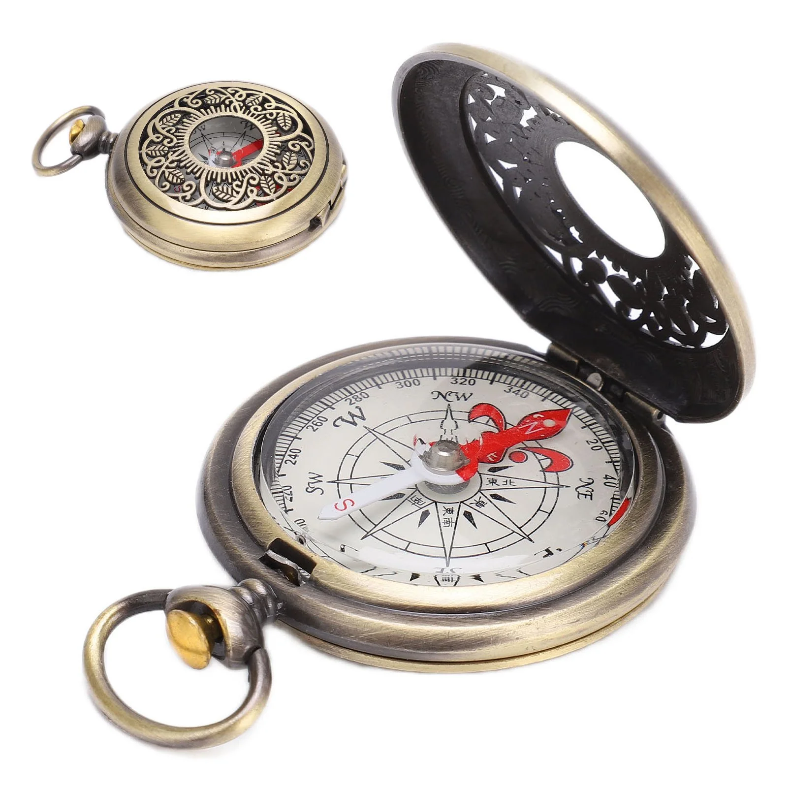 Portable Brass Camping & Hiking Compass – Waterproof Outdoor Navigation Tool