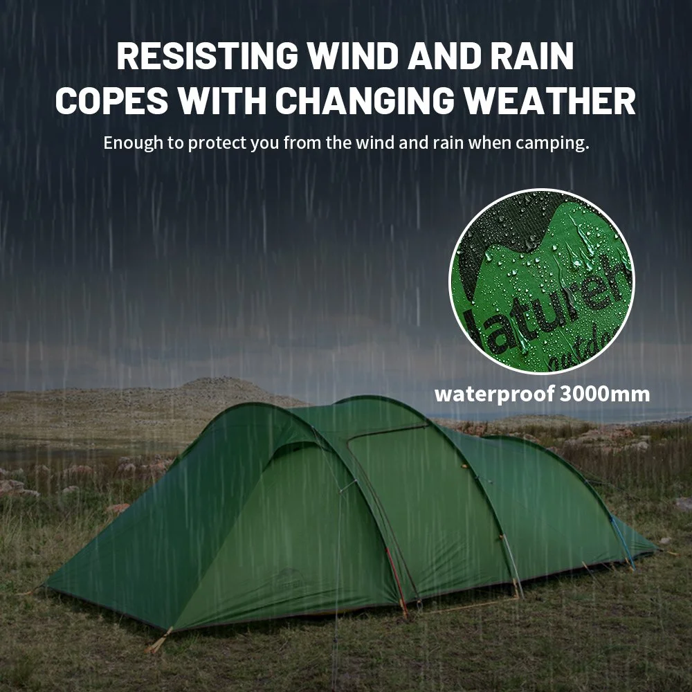 3 Person Tunnel Camping Tent – Waterproof, Spacious & 4 Season Ready