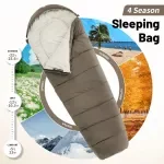 Mummy Sleeping Bag -12°F Cold-Weather 4 Season Outdoor Camping Bag