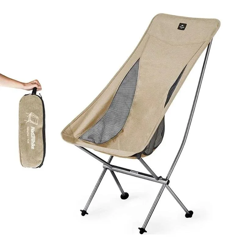 Ultralight Folding Camping & Fishing Chair – Portable Aluminum Moon Seat