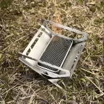 Stainless Steel Mini Folding Incense Burner & Charcoal Camping Stove