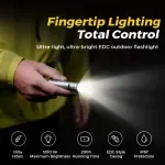 1200 Lumens Tactical EDC Flashlight with 7 Modes & Magnetic Base