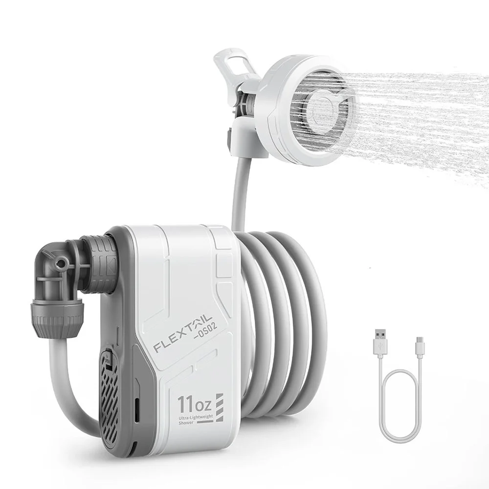 Portable Electric Outdoor Shower Pump - IPX7 Waterproof, 2 Flow Modes
