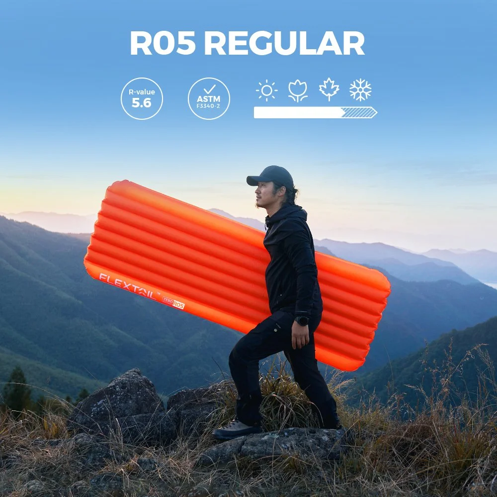 Ultralight 77" Insulated Sleeping Pad with 5.6 R-Value for Camping & Backpacking