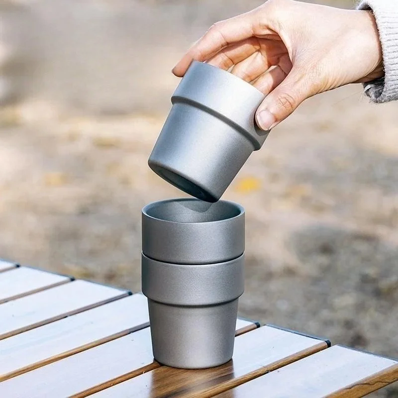 175ml Titanium Double Wall Insulated Camping Mug