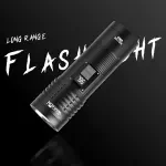 High-Power Zoom LED Flashlight for Outdoor Search & Rescue, 2600 Lumens