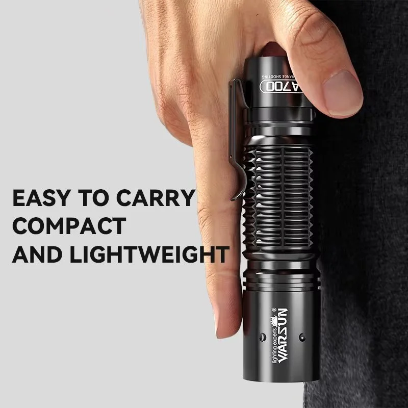 Rechargeable 18650 LED Flashlight with Type-C Charging, 800 Lumen Portable Torch