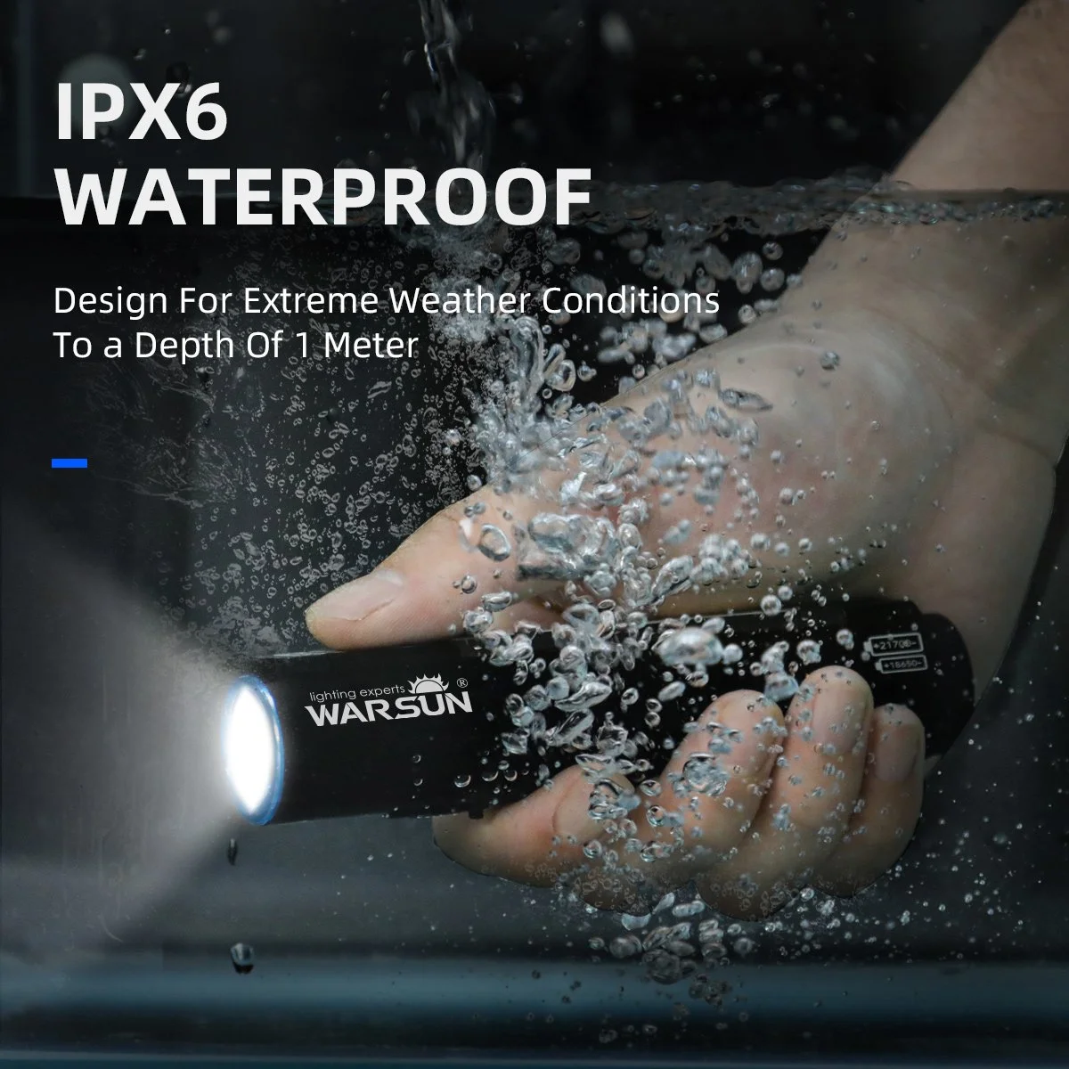 Powerful LED Flashlight Outdoor Rechargeable Torch with Lantern & Magnet