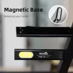LED Keychain Flashlight 650Lm Mini Torch Pocket Work Light with Magnet