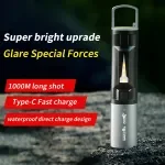 Rechargeable LED Flashlight Outdoor Torch with 4 Modes, Zoom & Waterproof Design