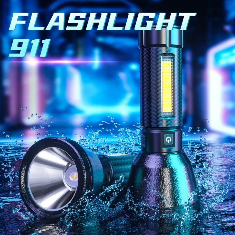 Rechargeable High-Power LED Flashlight with Batteries Included