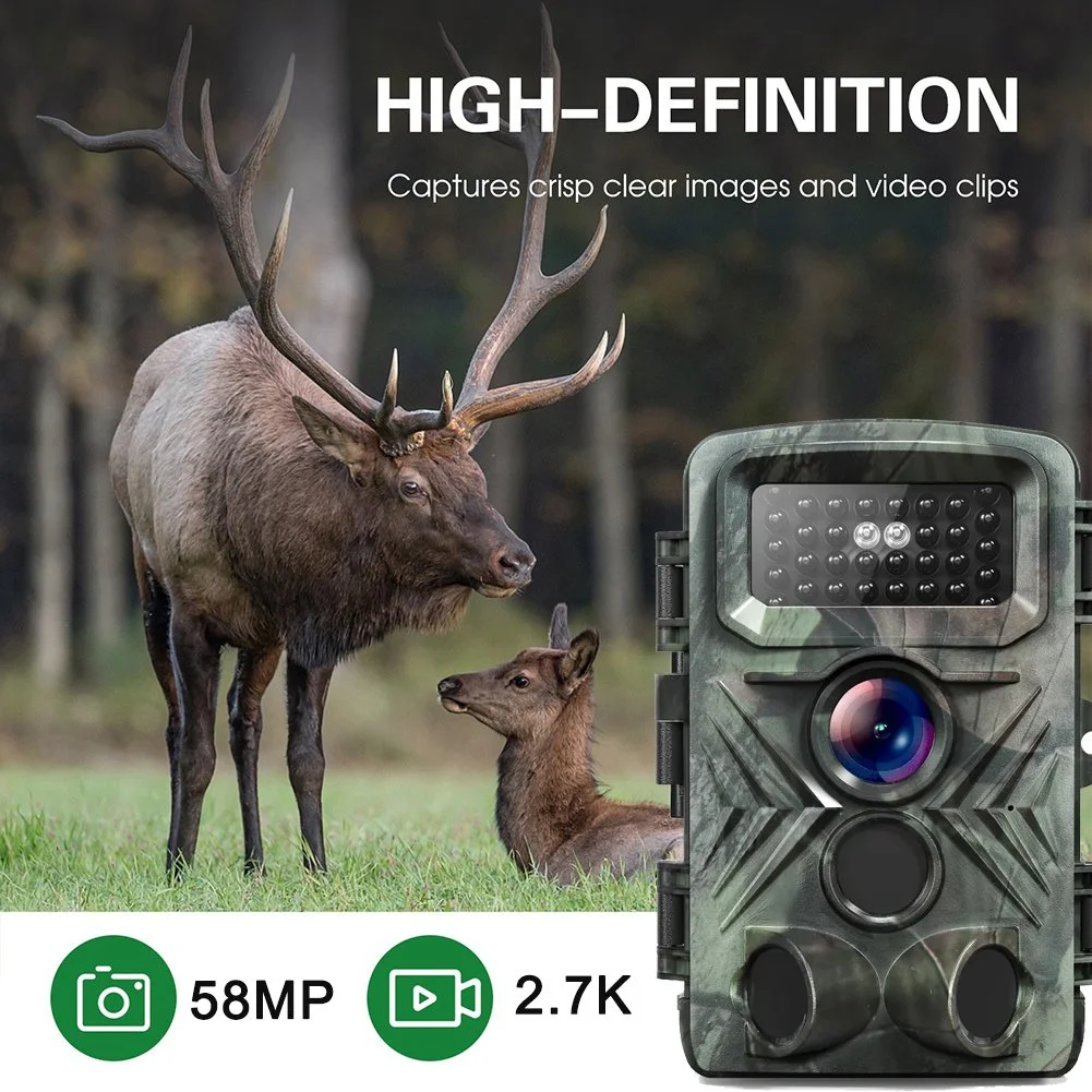 36MP 1080P Trail Camera with Night Vision & Motion Detection