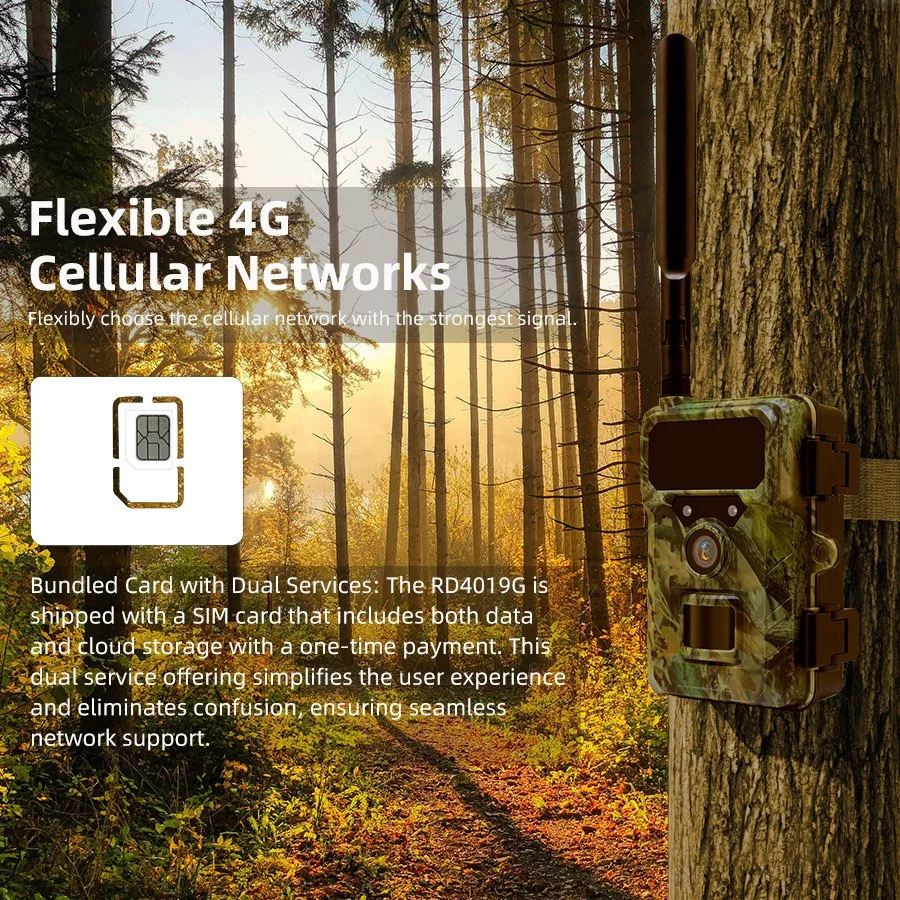 4G LTE Cellular Trail Camera with 2.7K HD Night Vision & APP Control
