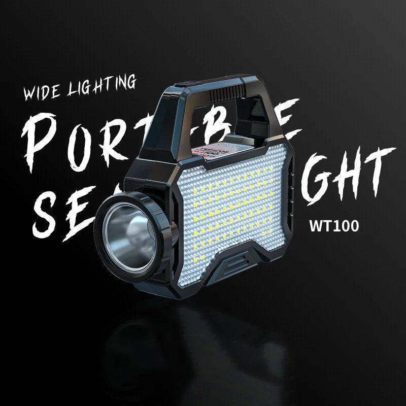 Rechargeable LED Searchlight with Dual Light Source