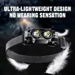 Rechargeable 1200 Lumen LED Headlamp with 6 Modes & Waterproof Design