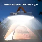 Rechargeable LED Camping Lantern Magnetic Outdoor Light with Power Bank