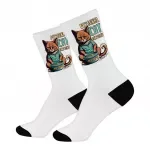 Cat Servant Socks - Funny Animal Novelty Socks - Trendy Crew Socks