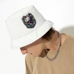 Floral Skull Bucket Hat - Gothic Hat - Cool Bucket Hat