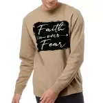 Faith Over Fear Midweight Sweatshirt - Inspirational Crewneck Sweatshirt - Themed Sweatshirt