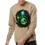 Alien Design Midweight Sweatshirt - Planet Crewneck Sweatshirt - Graphic Sweatshirt